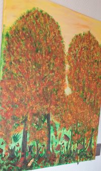 Herbstwald 60x80cm &euro; 420,--