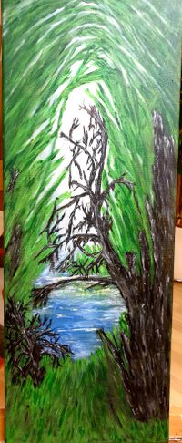 Verwunschener See 30x80cm &euro;330,--